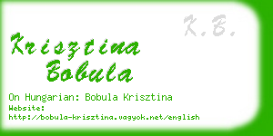 krisztina bobula business card